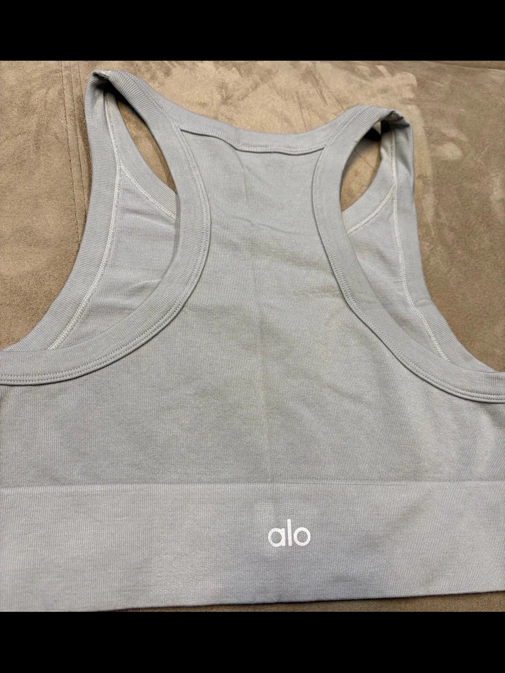 ALO Yoga Light Gray Racerback Tank Top